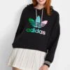 Adidas Originals Adicolor 70S Cropped HoodieFelpaBlack Donna Felpe AD121J1EZ-Q11