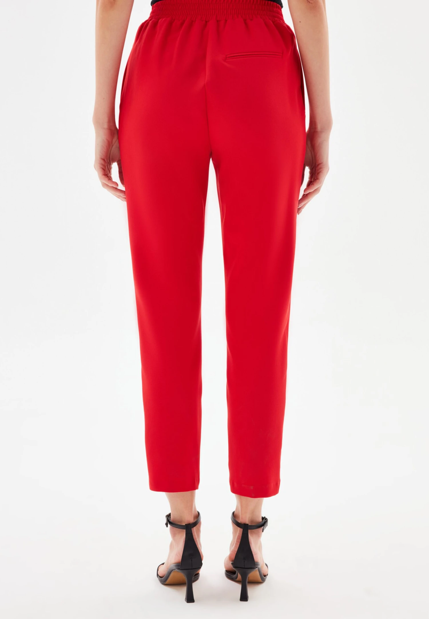 Elastic Back Waist PleatedPantaloniRed Donna Pantaloni ADK21A02M-G11 3 Elastic Back Waist PleatedPantaloniRed Donna Pantaloni ADK21A02M-G11 - immagine 3