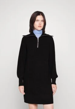 Yasdalma Zip DressAbito In MagliaBlack Donna Vestiti Y0121C1TV-Q11