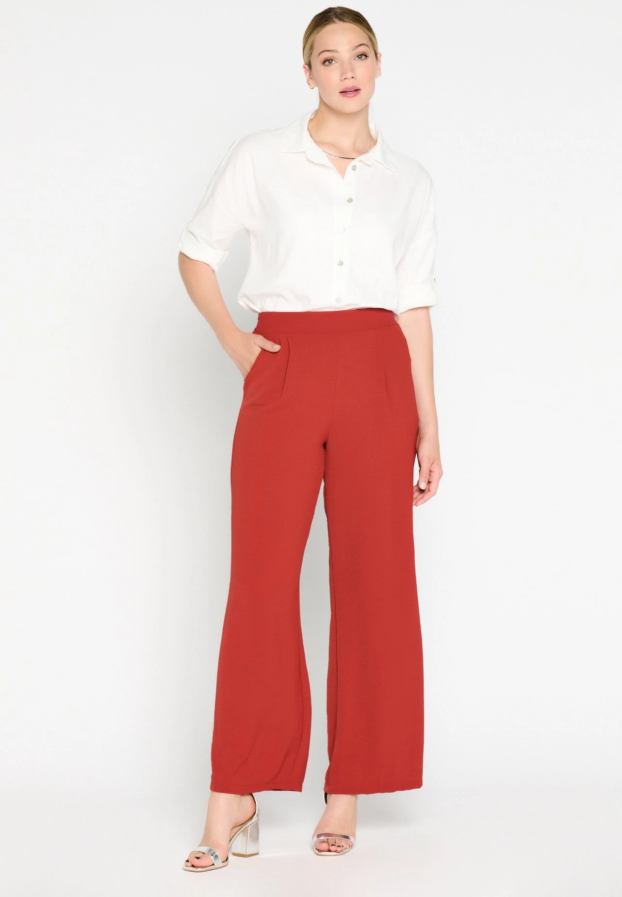LOLALIZA WidePantaloniTerracotta Donna Pantaloni L4U21A05G-O11 5 LOLALIZA WidePantaloniTerracotta Donna Pantaloni L4U21A05G-O11 - immagine 5