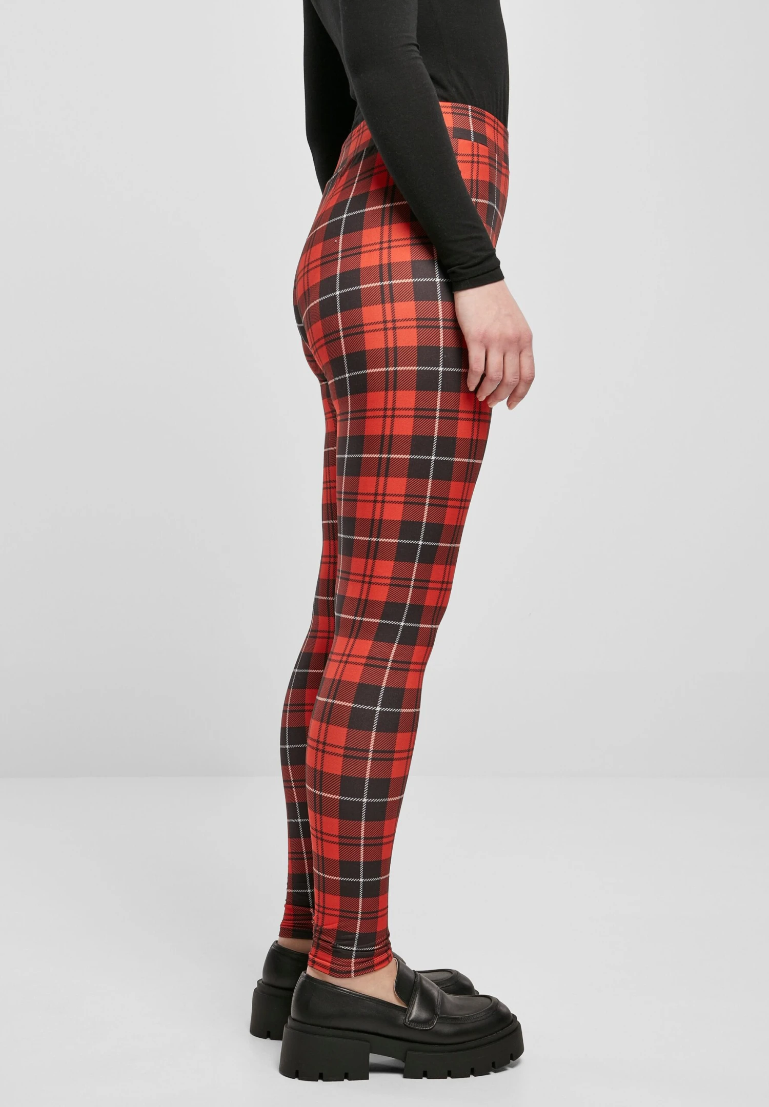 URBAN CLASSICS Soft Aop - Leggings - Redcheck 5 URBAN CLASSICS Soft Aop - Leggings - Redcheck - immagine 5