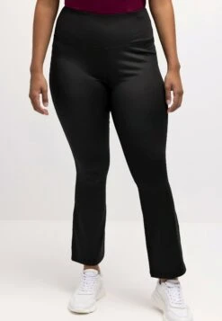 Ulla Popken Sport Bodyforming-Bund Ausgestelltes Bein - Collant - Schwarz