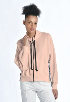 Deha Logo FullFelpa Con ZipSoft Pink Donna Felpe 5DE21J02A-J11