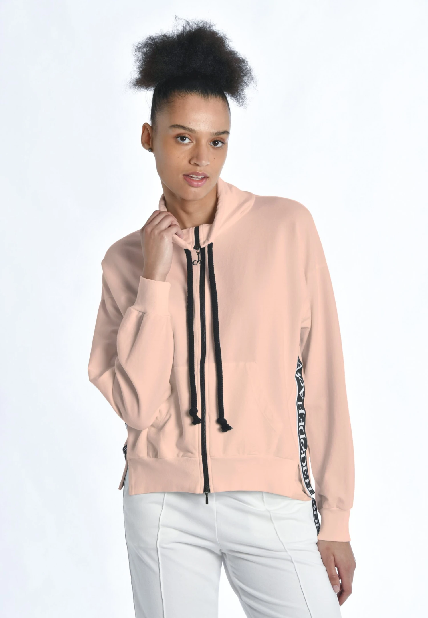 Deha Logo FullFelpa Con ZipSoft Pink Donna Felpe 5DE21J02A-J11 1 Deha Logo FullFelpa Con ZipSoft Pink Donna Felpe 5DE21J02A-J11