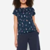 Mit Elastische - T-Shirt Con Stampa - Blau
