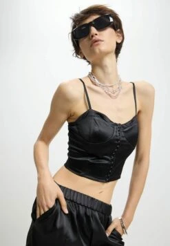 Prima pagina 13 A Corpetto TopNero Donna T-shirt E Top CSM21E030-Q11