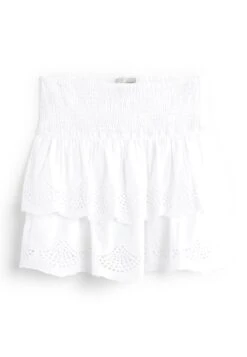 Next Embroidered Broderie Mini Skirt - Minigonna - White -Vendite Next f5ca48ab92a04864b65d72108b8f41f5