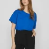Vila Mit Kurzen ÄrmelnT-Shirt BasicLapis Blue Donna T-shirt E Top V1021D1ET-K11