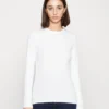 Vero Moda Tall Vmroma SlimMaglietta A Manica LungaBright White Donna T-shirt E Top VEB21D04P-A11