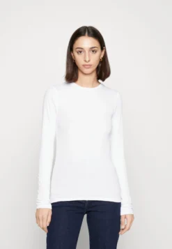 Vero Moda Tall Vmroma SlimMaglietta A Manica LungaBright White Donna T-shirt E Top VEB21D04P-A11