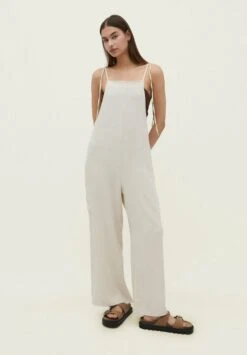 Stradivarius Flowing Rustic - Salopette - Beige