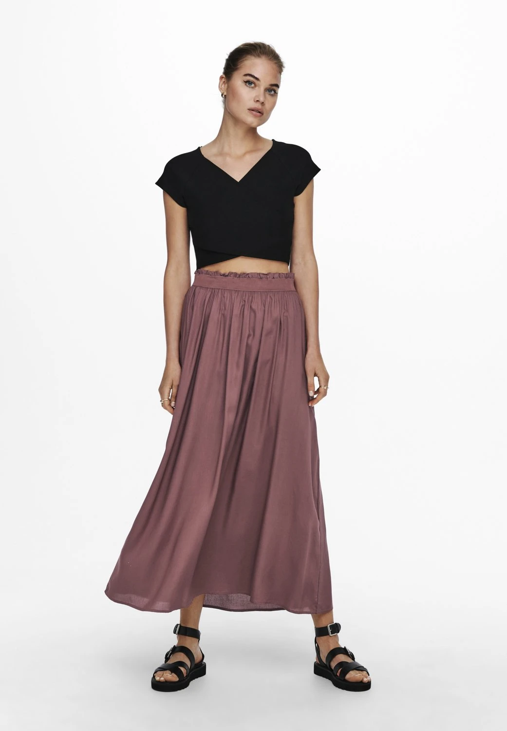 ONLY Onlvenedig Life Long Skirt - Gonna Lunga - Rose Brown 2 ONLY Onlvenedig Life Long Skirt - Gonna Lunga - Rose Brown - immagine 2