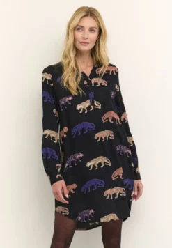Kaffe Kamarana Vestito EstivoBlack DeepDifferent Leopards Donna Vestiti KA321C0NM-Q13