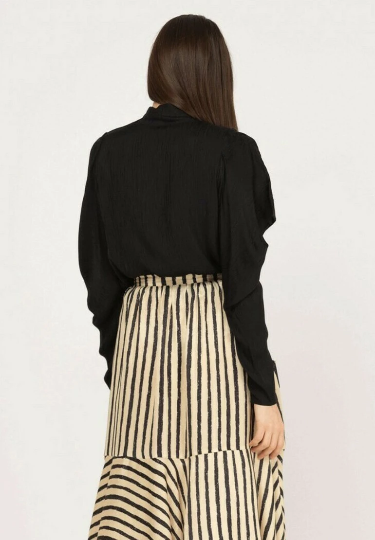 De Gasa Con Manga Frunce Y En EscoteCamicettaBlack Donna Camicie E Bluse D4J21E000-Q11 3 De Gasa Con Manga Frunce Y En EscoteCamicettaBlack Donna Camicie E Bluse D4J21E000-Q11 - immagine 3