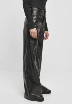 URBAN CLASSICS LadiesWide Leg PantsPantaloniBlack Donna Pantaloni UR621A04Y-Q11 -Vendite Next fbb6111746c24322a3aadfceeb442316