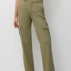PULL & BEAR Pocket Pantaloni CargoDark Green Donna Pantaloni PUC21A0SC-M11