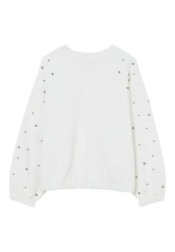 Con Perle FelpaBianco Donna Felpe CSM21I00U-A11