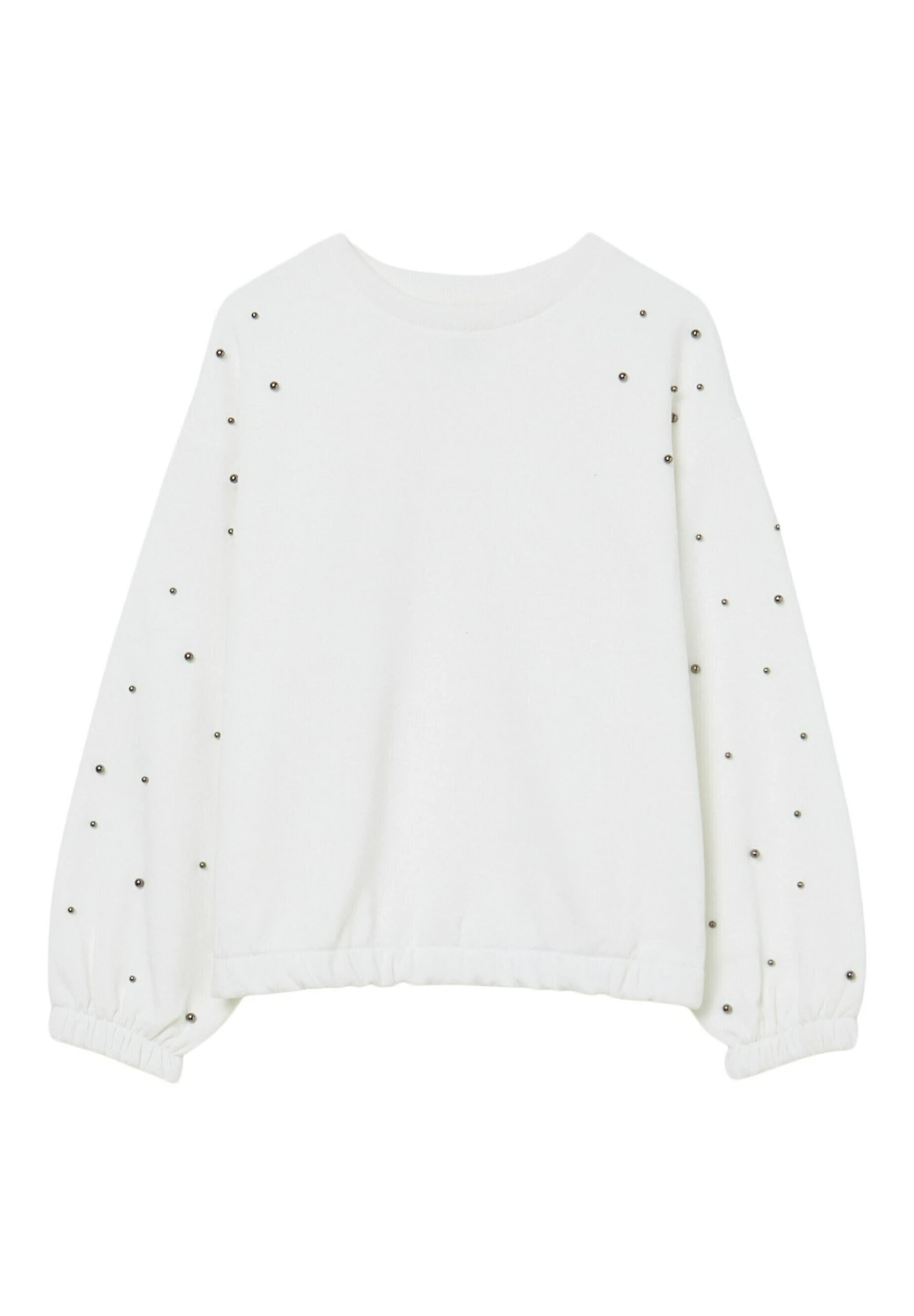 Con Perle FelpaBianco Donna Felpe CSM21I00U-A11 1 Con Perle FelpaBianco Donna Felpe CSM21I00U-A11