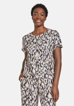 Gerry Weber Patterned ShirtCamicettaEcru Weiss Lila Pink Druck Donna Camicie E Bluse GW121E0NG-B11