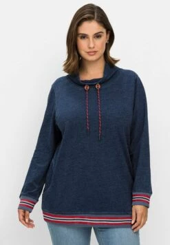 Sheego FelpaDark Blue Denim Donna Felpe SHI21J06E-K11