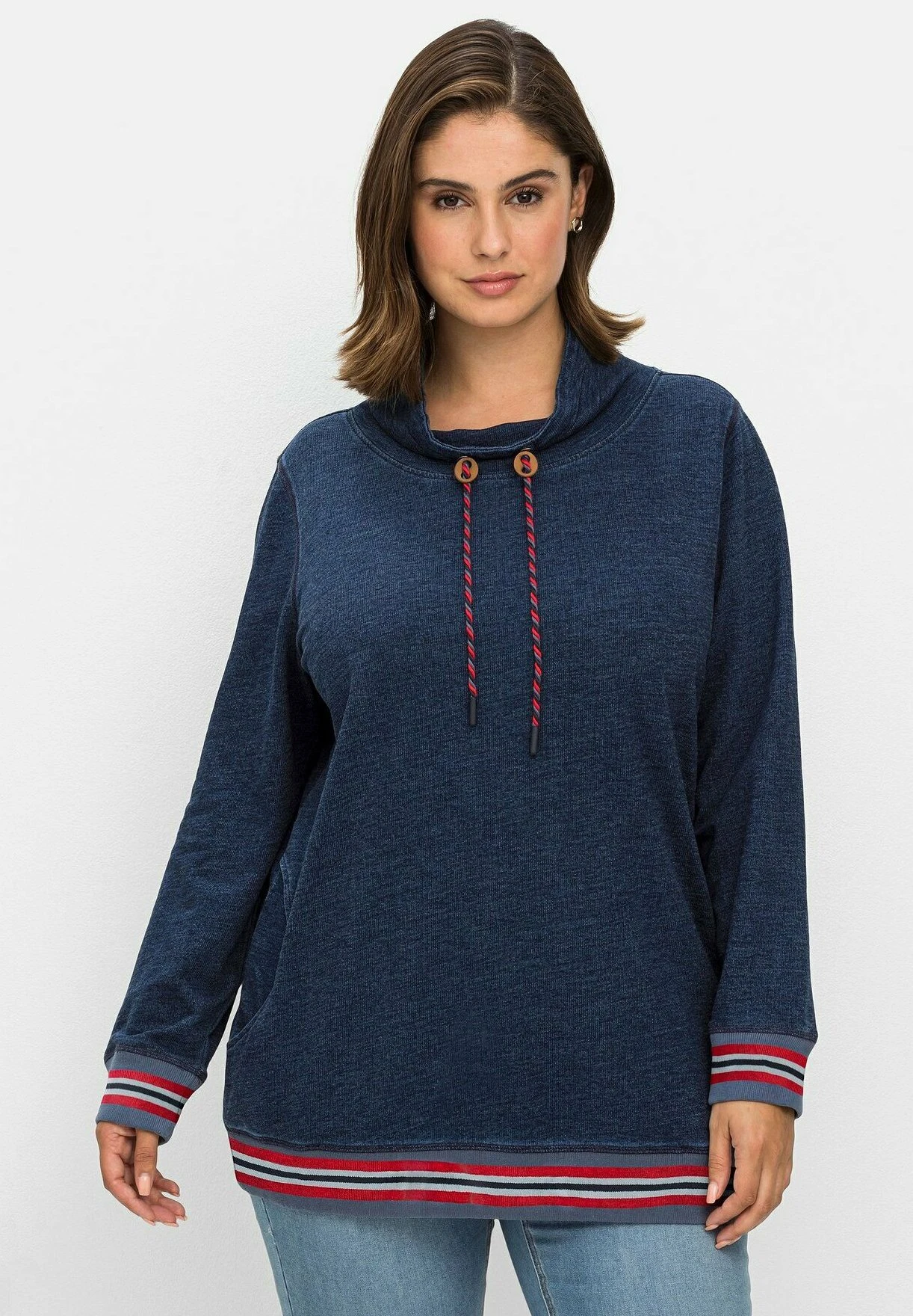 Sheego FelpaDark Blue Denim Donna Felpe SHI21J06E-K11 1 Sheego FelpaDark Blue Denim Donna Felpe SHI21J06E-K11