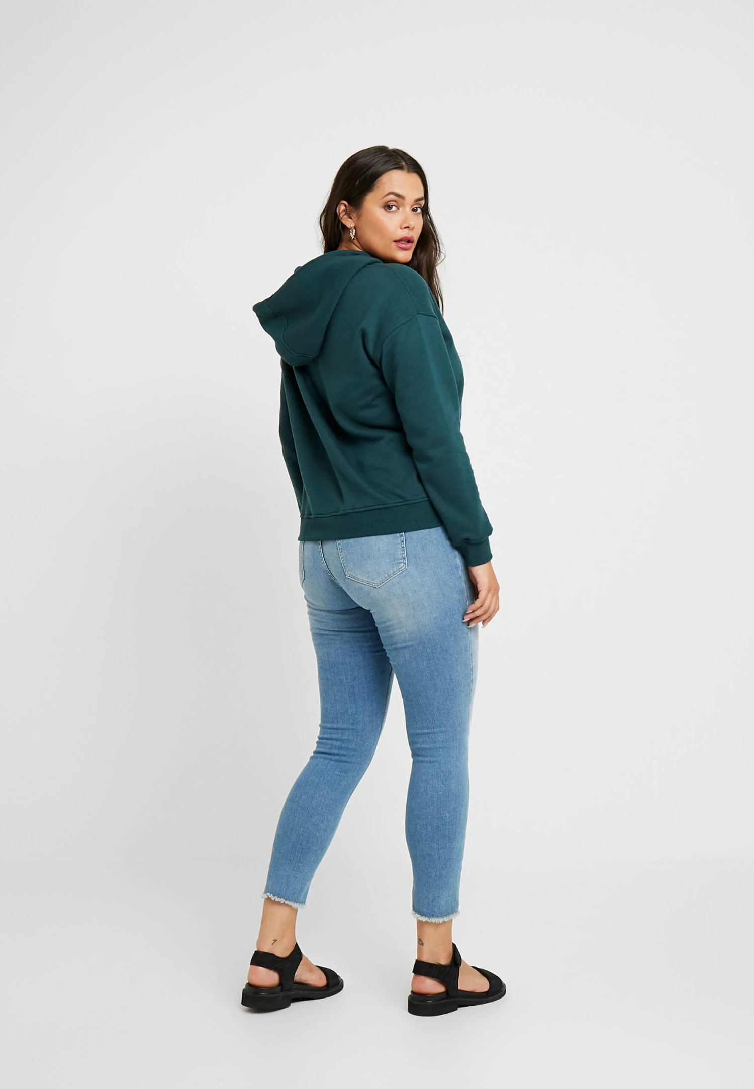 Ladies HoodyFelpa Con CappuccioBottlegreen Donna Felpe URA21J00F-M11 3 Ladies HoodyFelpa Con CappuccioBottlegreen Donna Felpe URA21J00F-M11 - immagine 3